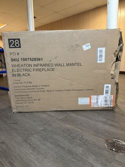 Wheaton 31 in. Freestanding Electric Fireplace in Black