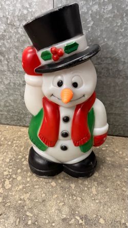 Vintage 18" Frosty Snowman Top Hat Blow Mold . MISSING LIGHT AND PLUG