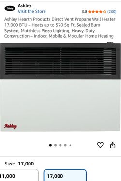 Ashley Direct vent propane heater
