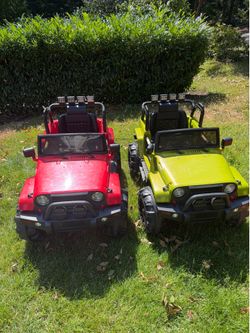 2 Kids Electric Ride-On Cars – $175 for Both