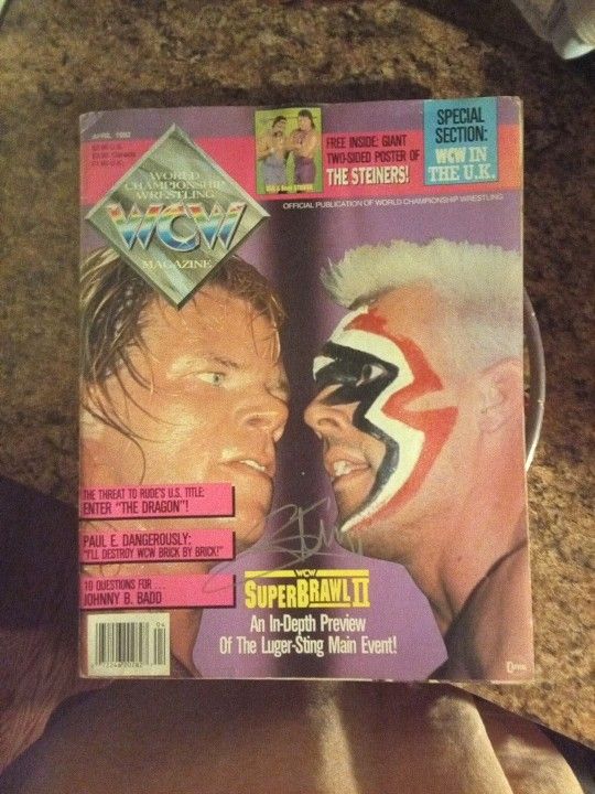 WWE Sting Autographed Magazine
