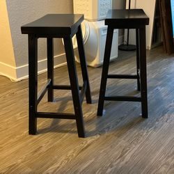 Dark Wood Counter Height Stools