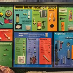 Large Drug Identification Display With Carrying Case