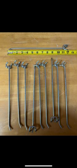 11in & 10in Peg Board Hooks