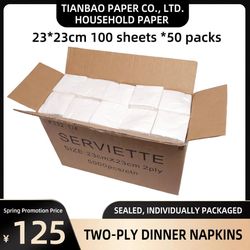 White Luncheon Napkins 2-Ply 5,000 Count Bulk Case