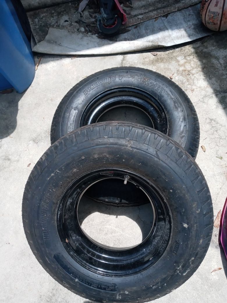 2 brand new mobile home tire and wheels