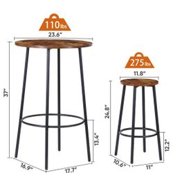 2 Bar Stools And A Table