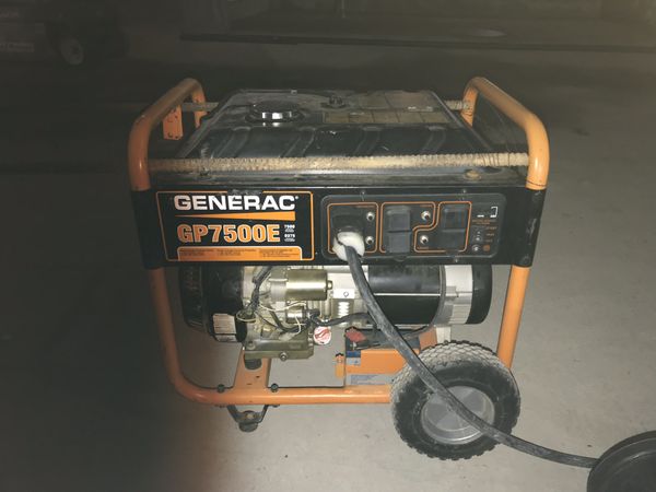 generac 7500e portable generator