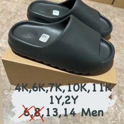 Adidas Yeezy Slide Dark Onyx Size 13-14 Men 1-2Y 4,6,7,10,11K
