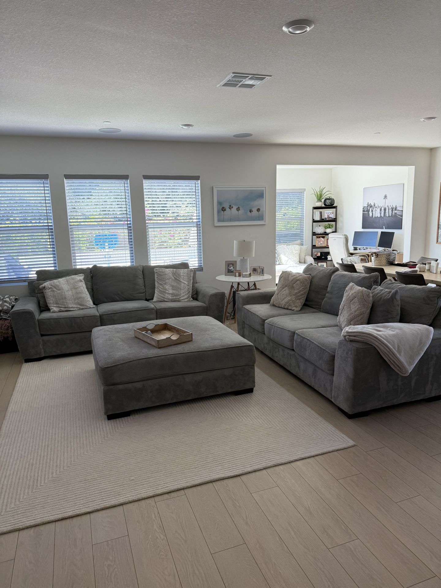 Grey Cozy Deep Couches