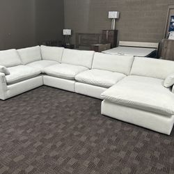 White Cloud Feather Sectional Couch