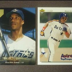 Brian Hunter 1992 Lot 1995 Houston Astros Upper Deck Baseball Card Vintage Collectible MLB