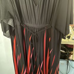 Plus Size New Dress. Red N Black
