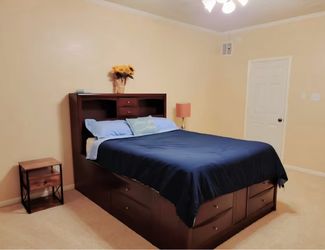 Emily Dark Cherry Queen Storage Bed