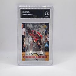 1996 Upper Deck Michael Jordan Greater Heights #GH4 GMA 7.5 NM+ Bulls