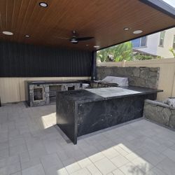 Taj Mahal Countertop Installation & Slab Fabrication 