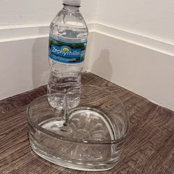 Heart Shaped Glass Dish Decor