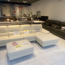 GORGEOUS NEW SOFT SECTIONALS! DELIVERY TODAY! CRÈME AND GREY! $1 DOWN. ALL CREDITS WELCOME! 
