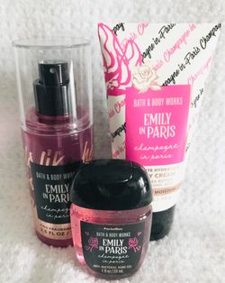 Limited Edition! BATH & BODY WORKS✨Netflix🗼Emily in Paris💕👠🥂CHAMPAGNE in Paris🥂👠💕3-pc Mini Set