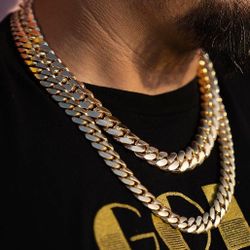 Cuban Chain 14MM 14k Gold Plated Doesn't Loses Color