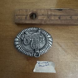 Vintage Pewter Belt Buckle 