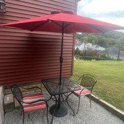 Patio Set And Hot Plate Grill 