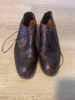 Men's Italian Leather Wingtip Oxfords - Size13
