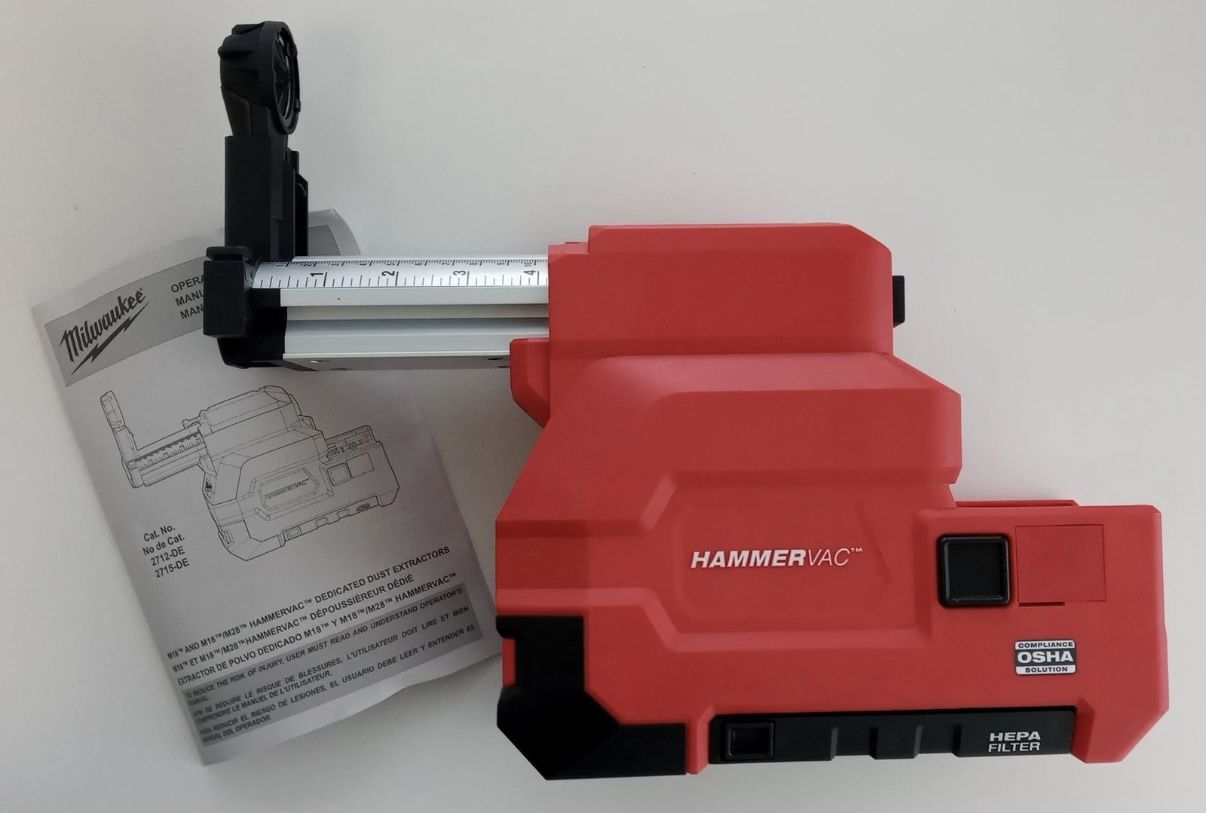 Milwaukee M18 Cordless HammerVac HEPA Filtered Dust Extractor 2712-DE