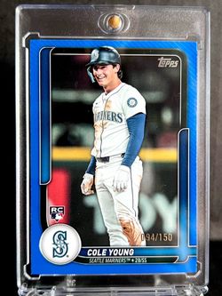š„š„Topps 2026 Cole Young Seattle Mariners Rookie Blue Serial Numbered /150 #15