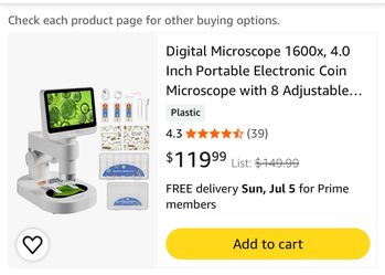 Microscope adjustable led