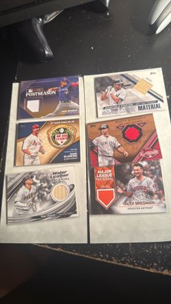 14 Sport Card Baseball Relics Wood/Patches / Game Used