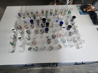 Lot of 88 shot glasses