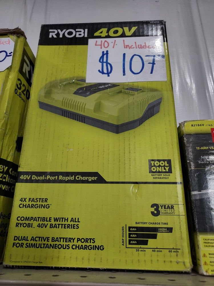 Ryobi 40V Dual port Rapid Charger,New Products : American Fashion Style Bags On Sale