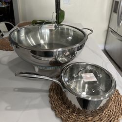 Set De Caserola De 12-qt Y Olla De 3-qt De Acero Inoxidable De Princess House 