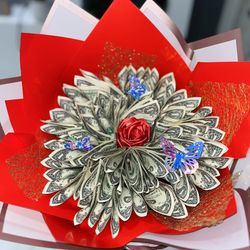 Money Bouquet Roses Bouquet Valentines Gift 