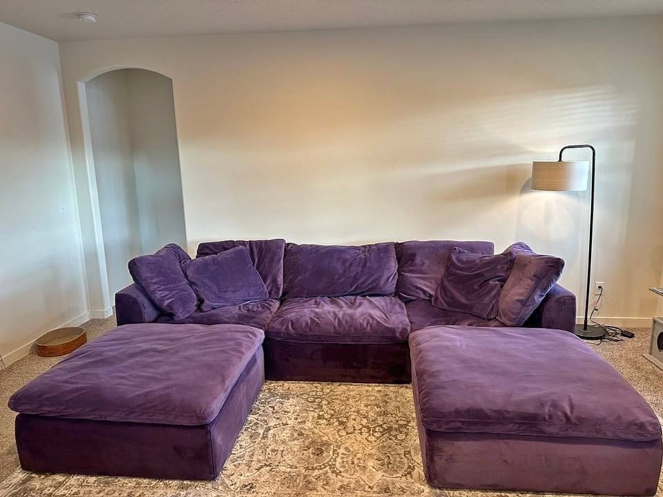 Joybird Bryant Modular U-Chaise Sectional – Royale Amethyst Velvet – $1,800 (New: $3,800)