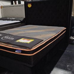 Ryleigh Black Velvet Platform Frame 