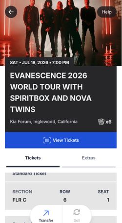 Evanescence with Spiritbox Saturday July 18