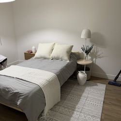 Twin sized bed and bed frame
