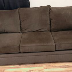 Chocolate Brown Corduroy Couch