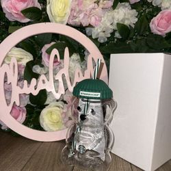 Starbucks Bear Glass Cup