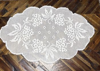 Handmade Balkan Style Crochet Table Runner