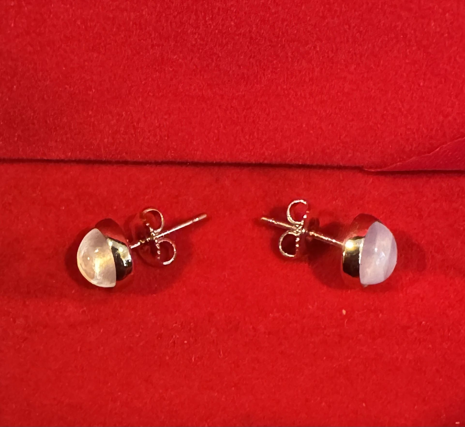 14k Gold Moonstone Earrings