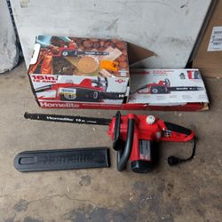 Homelite 12 amp electric chainsaw 16 in. 400 m m use one time