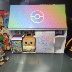 Prismatic Evolutions Super Premium Collection Box Play Mat Deck Box And Sleeves