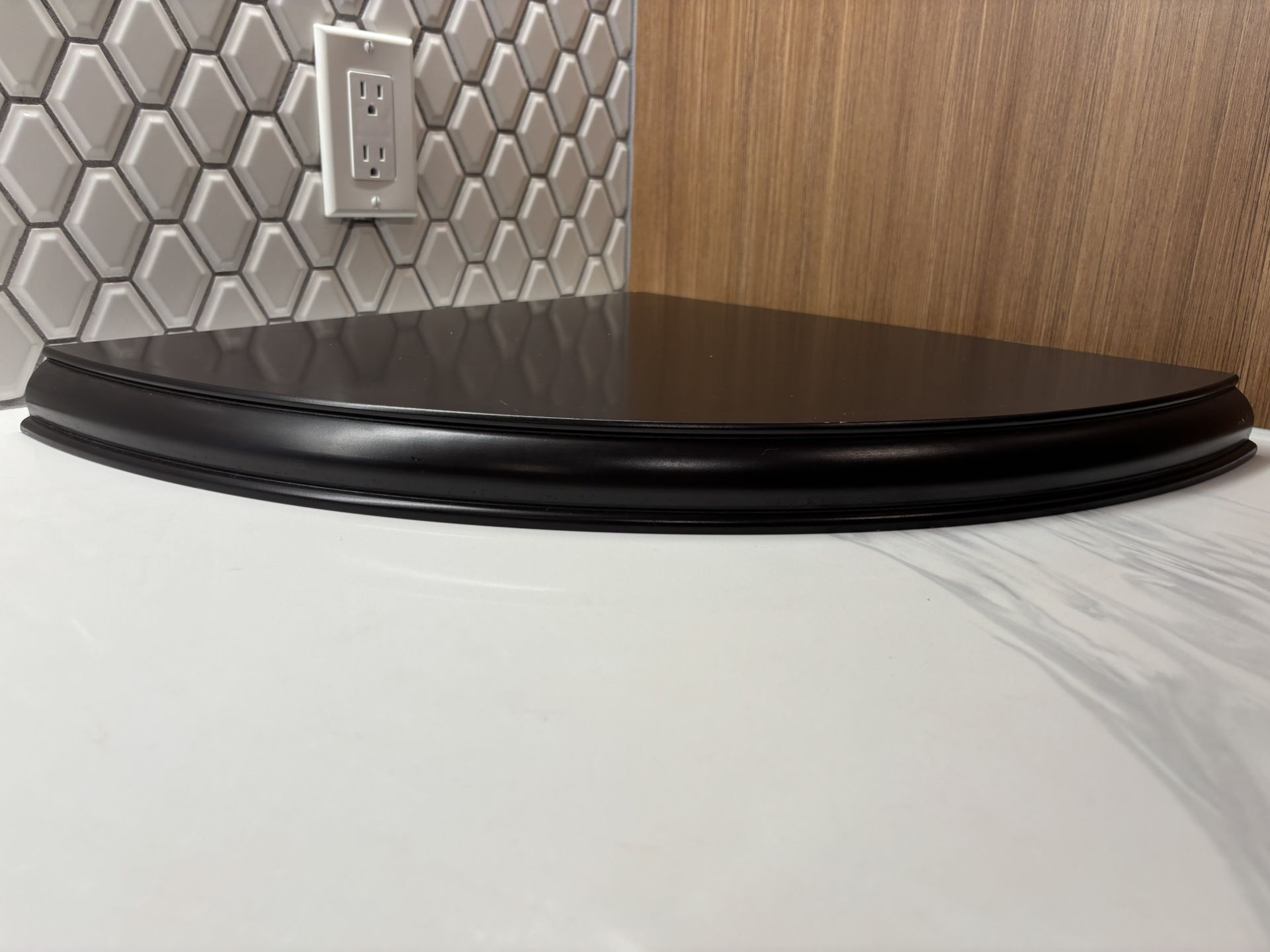 Black Corner Floating Shelf