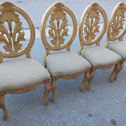 4 Ashley Furniture Dining Chairs for $60. 19" seat height 