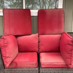 Patio Red cushions