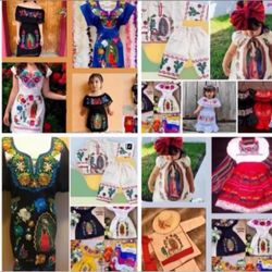 Vestidos, Virgen Niña y Dama 🇲🇽Trajes De Juan Diego🇲🇽Virgin Mary Dresses & Outfits🇲🇽Rebozos