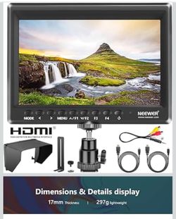 Neewer F100 7inch Camera Field Monitor HD Video Assist IPS 1280x800 HDMI Input 1080p with Sunshade